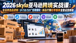 skyla亚马逊跨境实战课-更新1019:全品类选品逻辑|SP/SB/SD广告精细化|新品打爆旺季爆单全套运营教程-聊项目