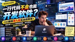 一行代码不会也能开发软件？《AI编程第九期实战陪跑营》教你用Cursor搭建数据库、制作网站、电脑软件与小程序-聊项目